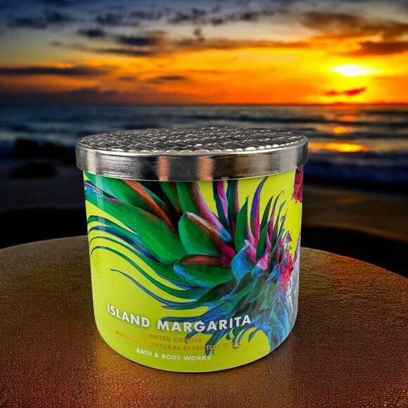 Bath & Body Works Island Margarita Candle 3-Wick Scented 14.5 oz NEW - Picture 1 of 5